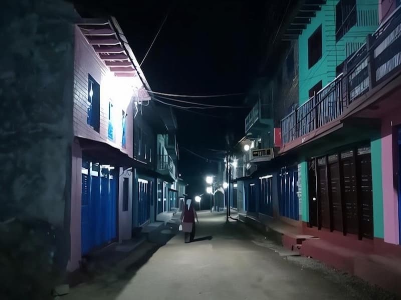 Night View of Harichaur Bazaar